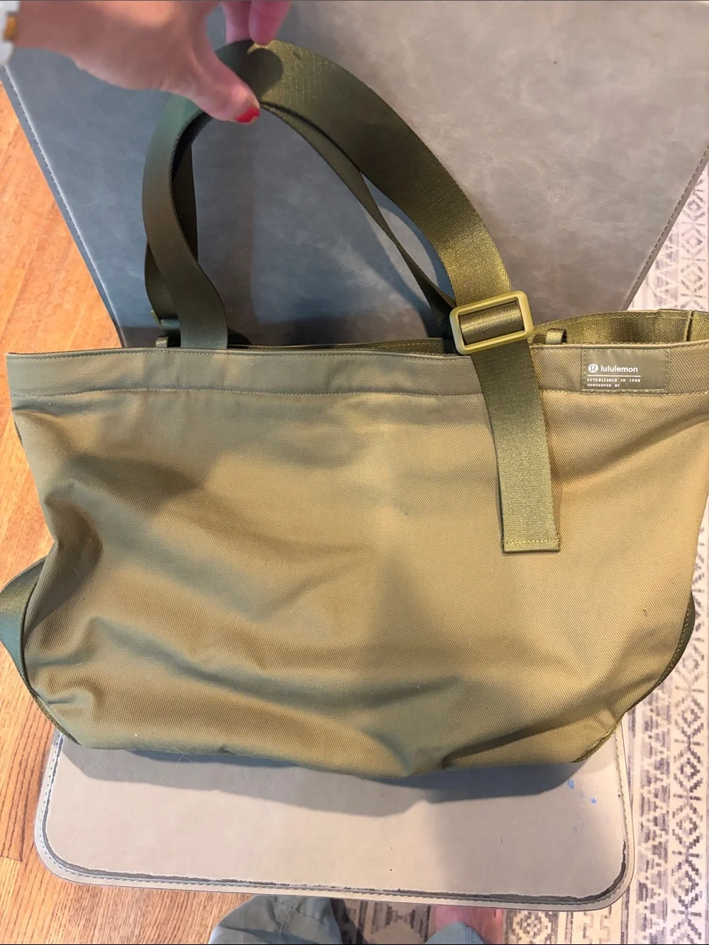 lululemon athletica Olive Green Duffel Tote